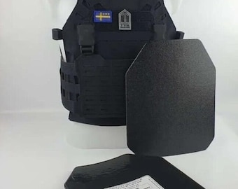 Swedish Steel Armour Plates NIJ III Stand alone 3.9kg Anti-Sprawl coating