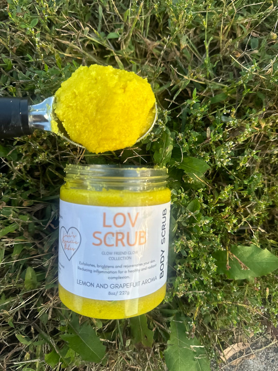 LOV SCRUB Emulsified Body Scrub Turmeric Body Scrub Etsy