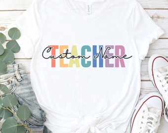 Custom Teacher Shirt - Teacher Personalized Shirt with Name - Teacher Sweatshirt - Customized Sweatshirt for Teachers - Teacher Hoodie