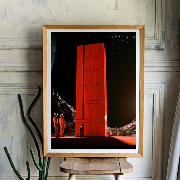 2001 Space Odyssey Themed Monolith Art, Poster, Wall Print : Digital Download Aspect Ratio 2-3