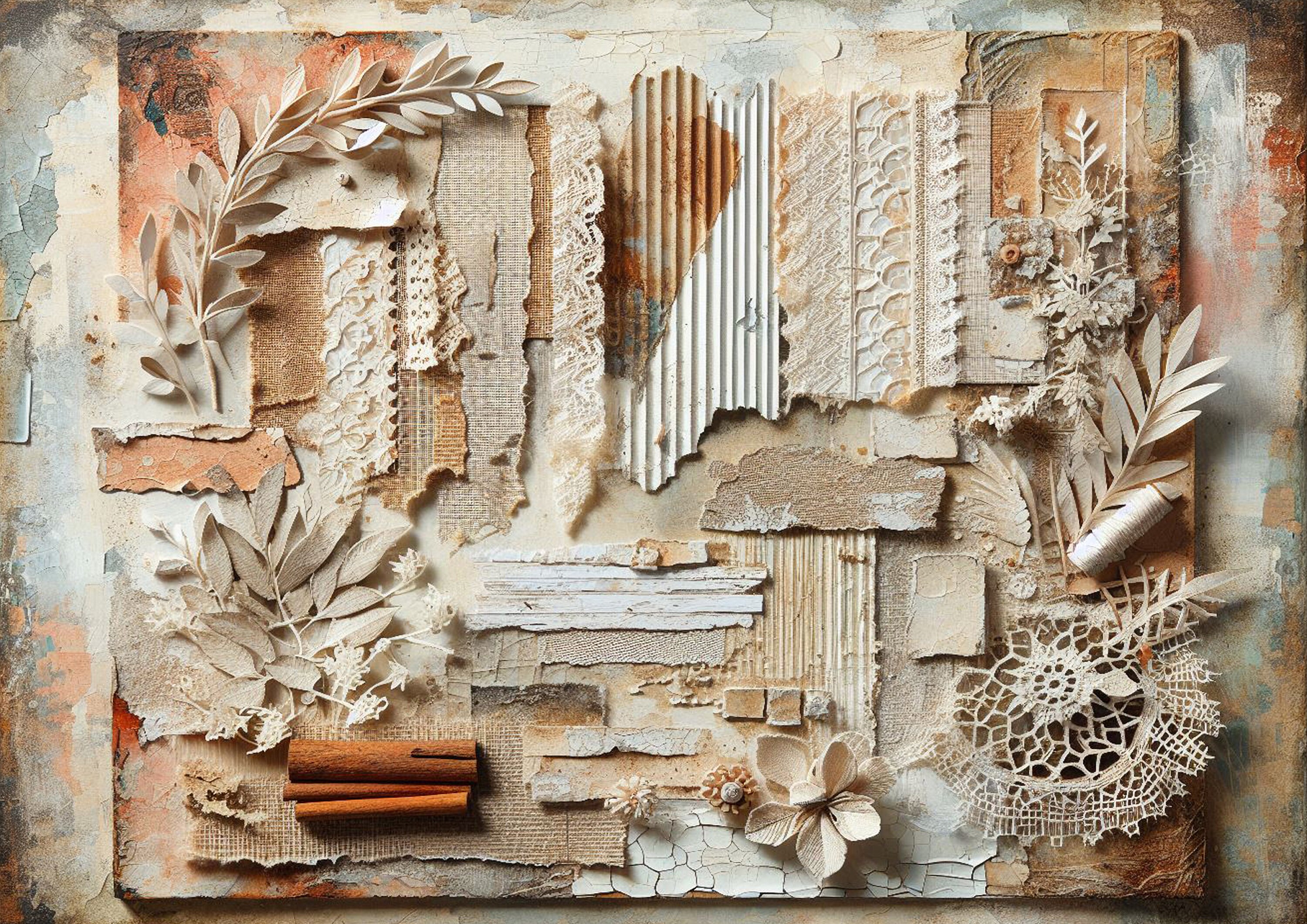 Mixed Media Collage Papers: Junk Journal Scrapbooking (digital Download ...