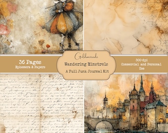 Wandering Minstrels: A Medieval Junk Journal Kit