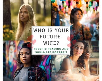 Psychic Future Wife Portrait & Reading: Personalized Sketch (Digital)