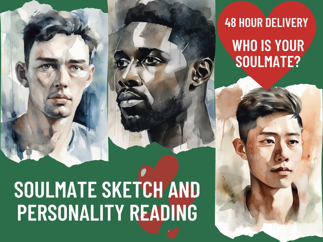 Draw Soulmate, Watercolor Painting Realistic, Future Love Sketch and