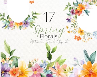 Aquarell Frühlingsblume Clipart Wildblumen Frühlingsblumen PNG Aquarell Blumenstrauß Clipart Floral Frühling Romantik Sommer Wild Floral