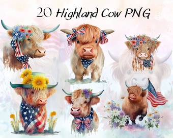 Aquarell Highland Kuh PNG, Aquarell Highland Kuh Clipart, Baby Highland Kuh SVG, Baby Kuh PNG Clipart, Vaterländisches langhaariges Kalb Png