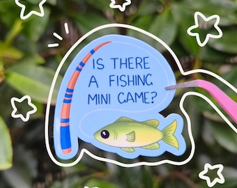 Fishing Minigame Glossy Vinyl Sticker