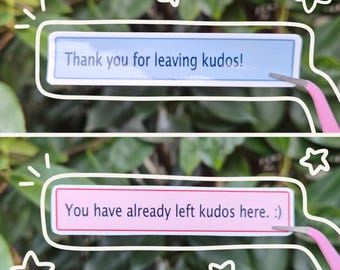 Ao3 Kudos Glossy Vinyl Stickers