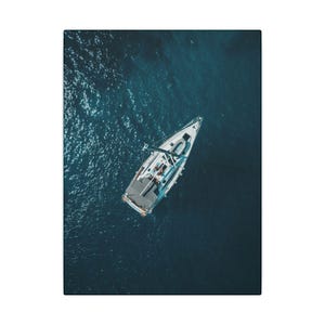 Nautical Canvas Wall Art, Ocean Decor for Boaters, Seafarer Gift, Minimalist Home Decoration, Beach House Wall Art