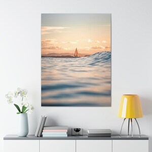 Yacht Sailing Sunset - Sailing Canvas Art