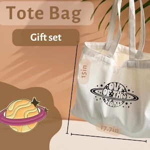 Pastel Planet Enamel pin and/ or  Tote Gift set