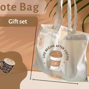 Coffee Enamel pin and/ or  Tote Gift set
