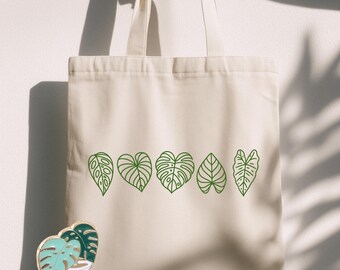 Monstera Deliciosa enamel pin and/ or  tote gift set