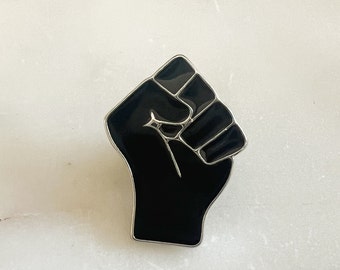 Raised Fist Enamel Pin