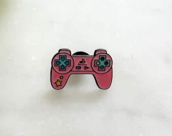 Pink Game Controller Enamel Pin