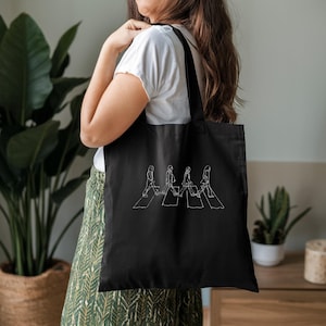 Beatles Inspired Abbey Road Tote Bag | Embroidered