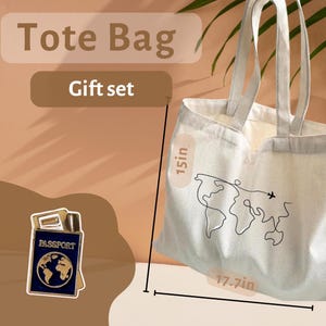 Passport Enamel pin and/ or  Tote Gift set