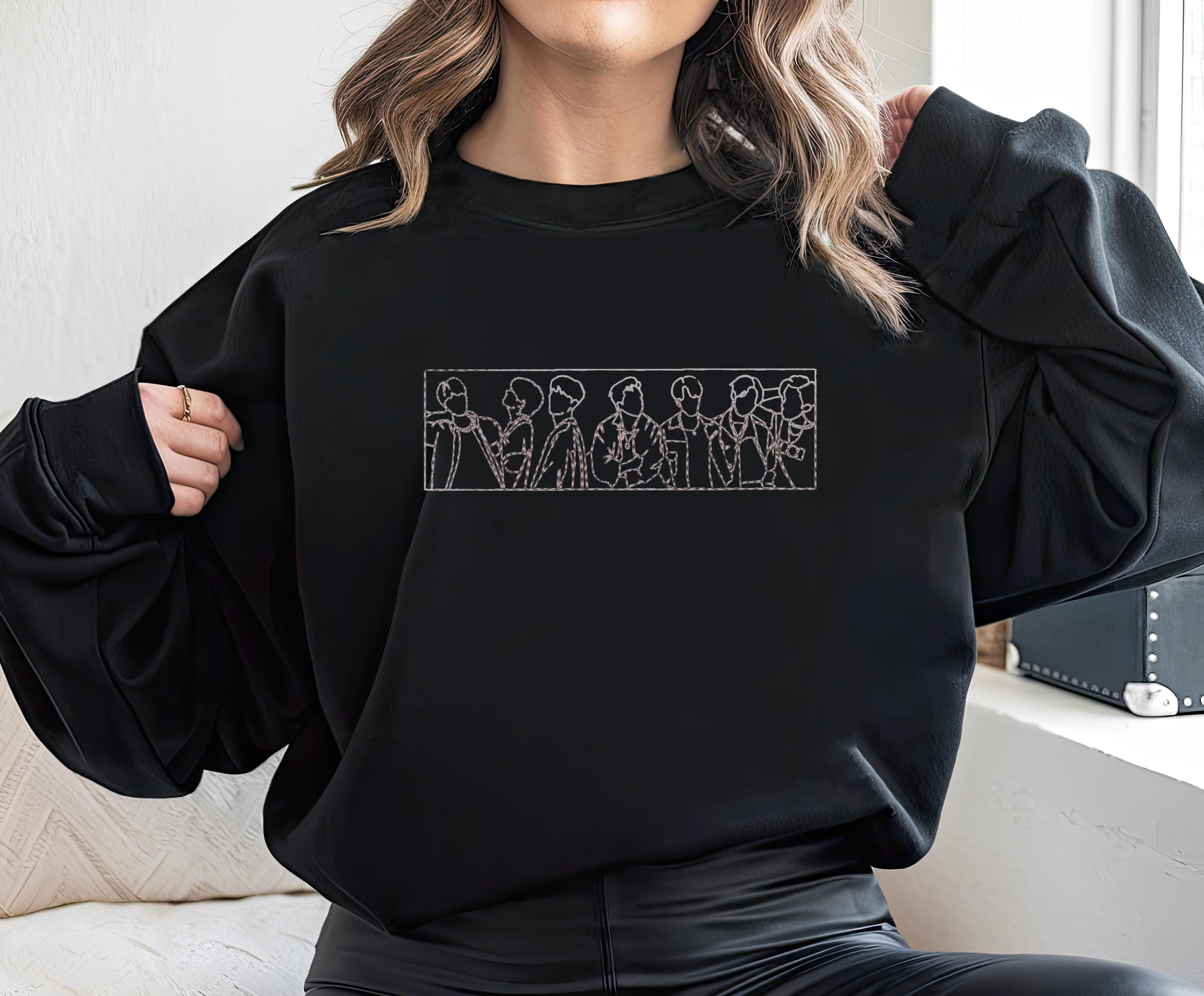 ★BTS着用BRAND★1993STUDIO★STUDIO EMBROIDERED SWEATSHIRT Bts Sweatshirt Embroidered - Etsy