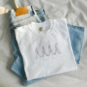 Beatles-Inspired Abbey Road Embroidered Shirt Comfort Colors