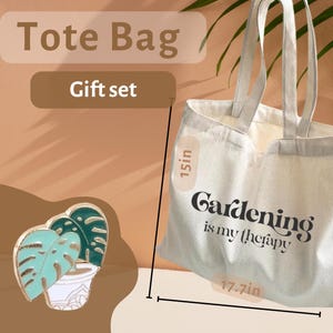 Monstera Deliciosa enamel pin and/ or  tote gift set