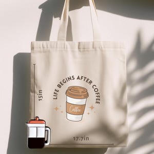 French Press Coffee Enamel pin and/ or  Tote Gift set