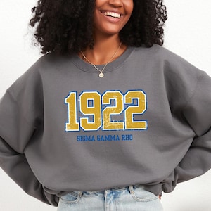 Sudadera de cuello redondo Sigma Gamma Rho de 1922