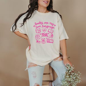 Bücher sind meine Liebe Sprache Komfort Farben Shirt