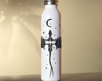 Fourth Wing Dragon Slim Water Bottle Basgiath War College Water Bottle Dragon Rider Bottle Fantasy Book Dragon Bottle Bookish Gift Idea