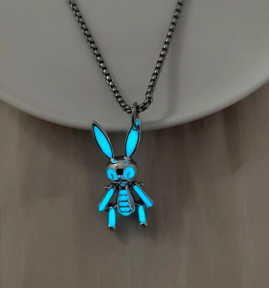 Glowing bunny necklace