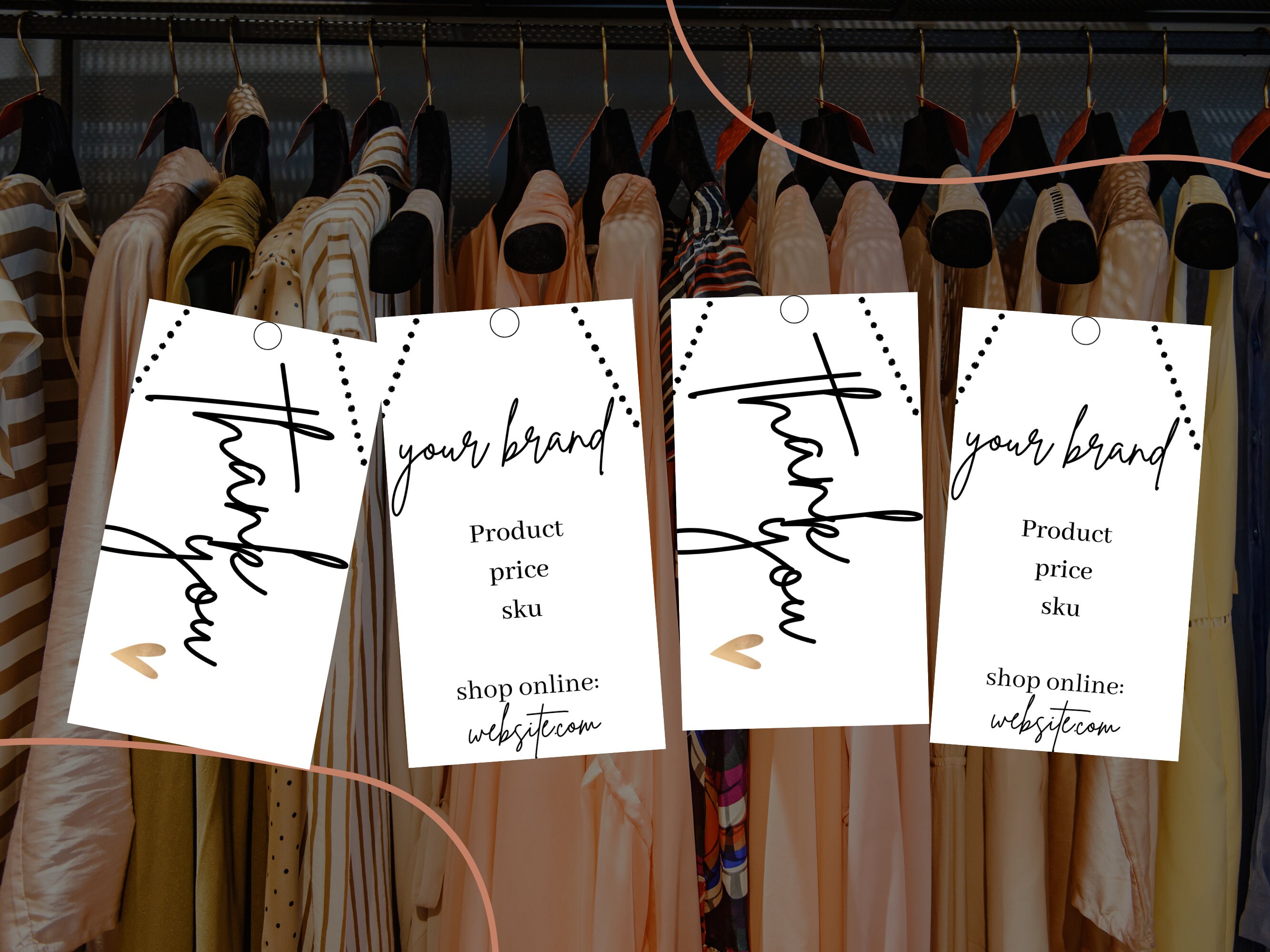 Editable Hanging Tags Template, Printable Fashion Label Template ...