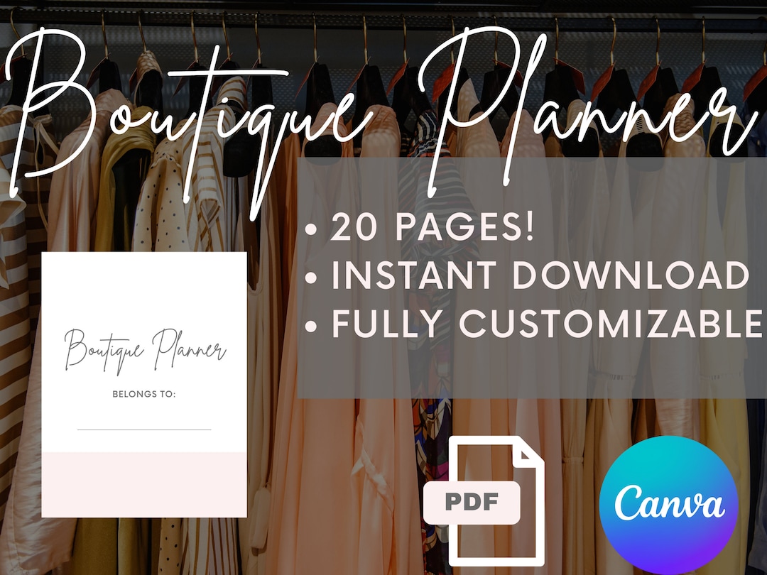 Printable Boutique Business Planning Marketing Guide | Social Media and ...