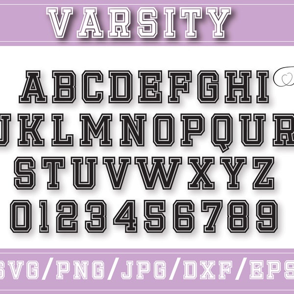 Varsity Font - Etsy