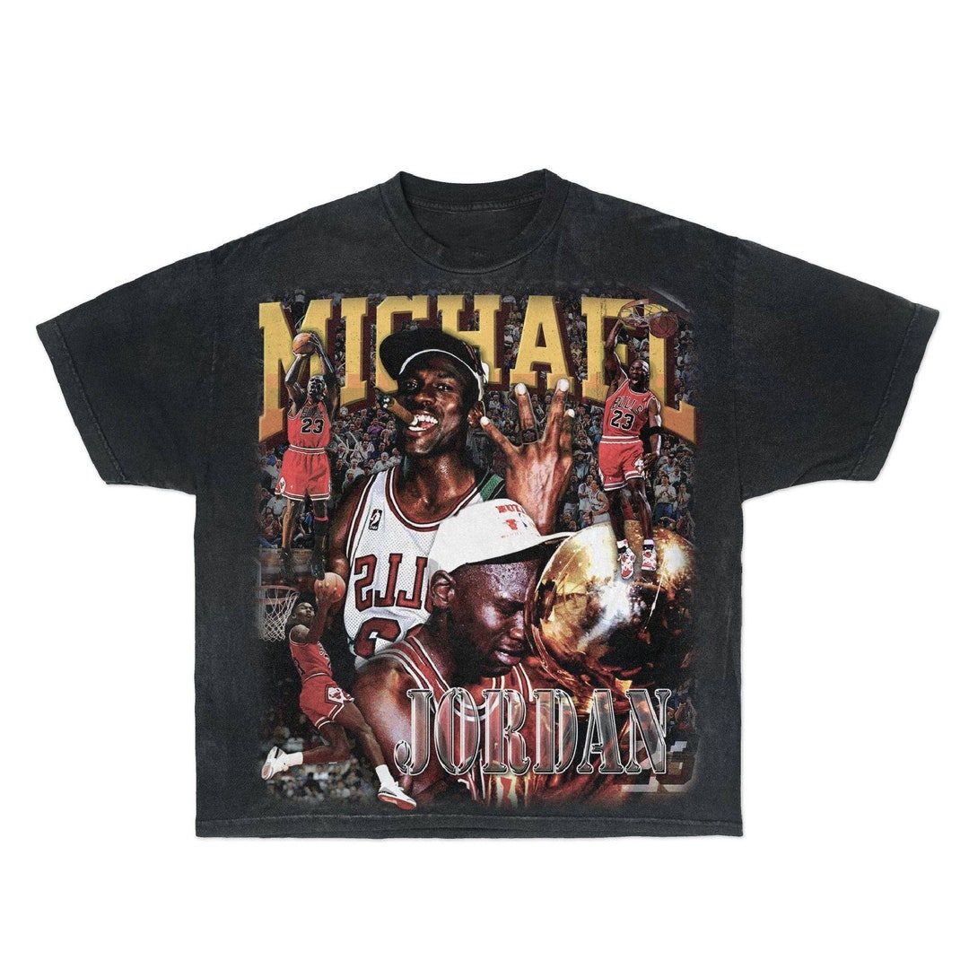 Vintage 90s Basketball Bootleg Style Tshirt Michael Jordan Graphic Tee Retro Basketball Shirt