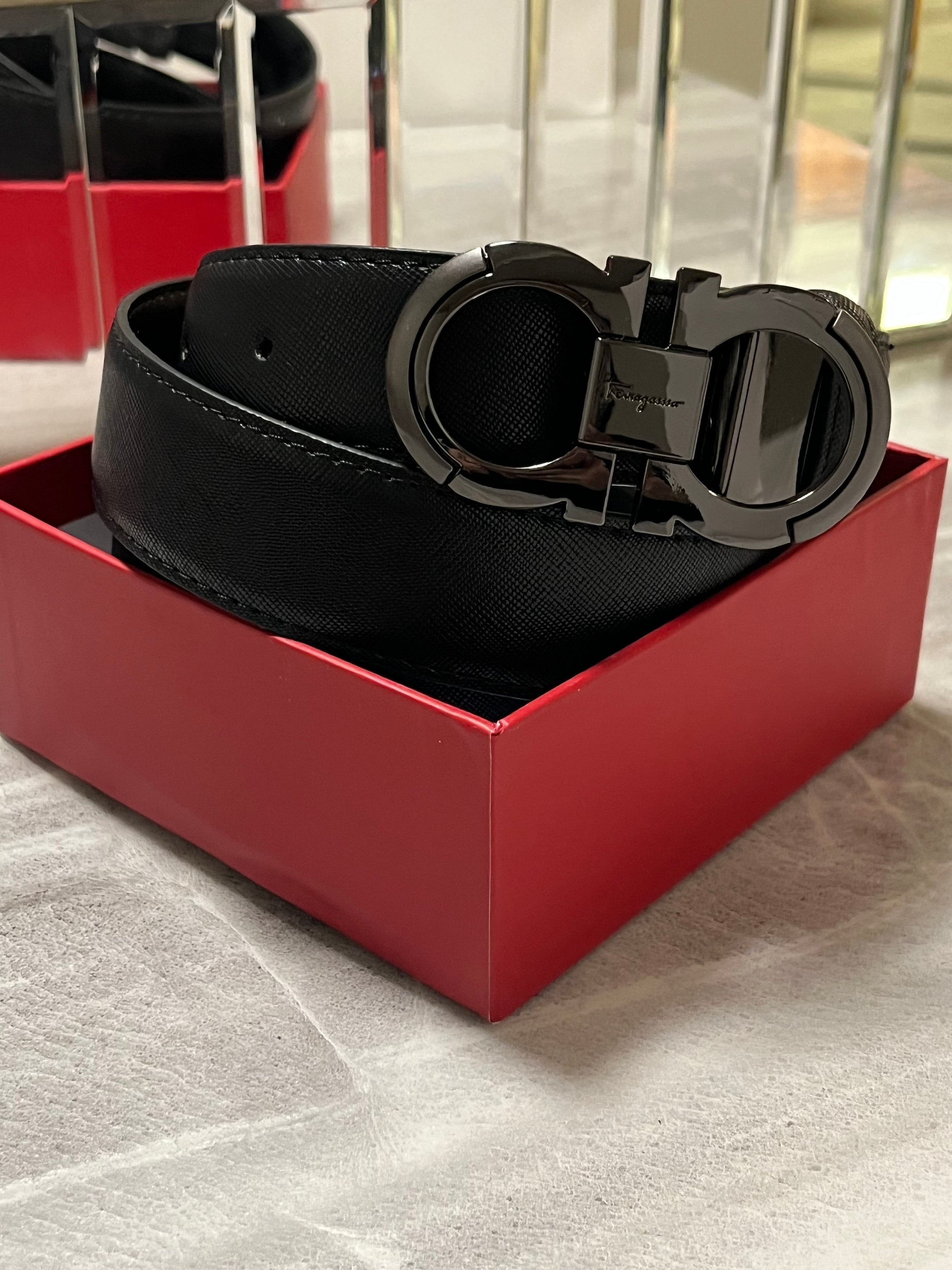 Feragamo Inspired Leather Belt Etsy