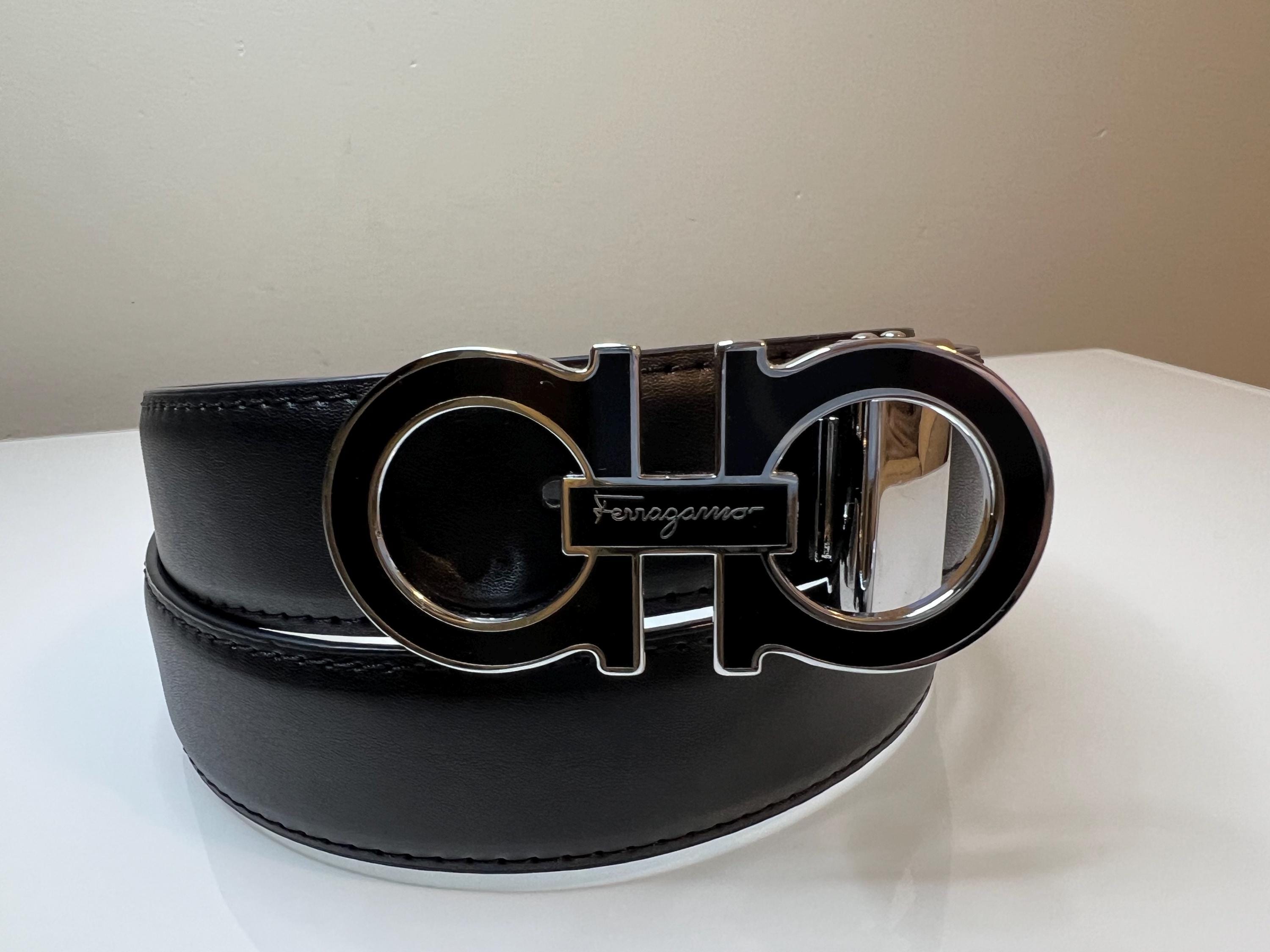 Men’s Feragamo inspired leather belt