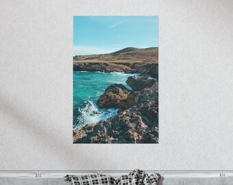 Aruba Seascape Poster | Arikok National Park, Travel Photography