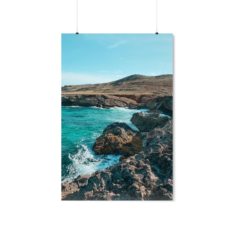 Aruba Seascape Poster | Arikok National Park, Travel Photography image 2