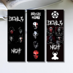 Devil&#39;s Night Bookmarks, Bookish, Bookworm, Bookaholic, Book Lover, Gift, Reading Accessories, Page Marker