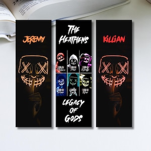 The Heathens Bookmarks, Legacy of Gods, Rina Kent, Bookaholic, Bookish, Bookworm, Reading Accessories, Page Marker, Dark Romance