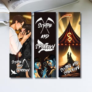 Scythe and Sparrow Bookmarks, Bookworm, Bookish, Reading Accessories, Page Marker, Book Lover Gift, Bookaholic, Brynne Weaver