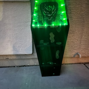 3ft Coffin Shelf with Lights Personalization Available