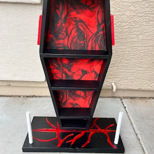 3 ft Coffin Shelf with Resin Base Personalized Color and Theme Available