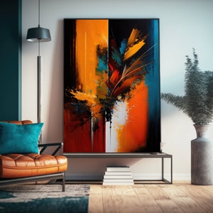 Dance of Colors - Digital Download Art - Contemporary Abstract Painting - Bold & Dynamic - Instant Download Art - DOWNLOAD ONLY