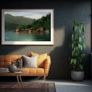A Moment of Reflection - Digital Download Art - Beautiful Lake Painting - Instant Download Art - DOWNLOAD ONLY