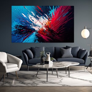 Energetic Fusion - Digital Download Art - Abstract Color Splash Art - Bold Brushwork & Vivid Palette - Instant Download Art - DOWNLOAD ONLY
