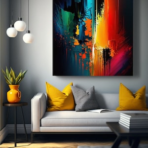 Colorful Whispers - Digital Download Art - Abstract Art Piece - Dynamic & Modern - Instant Download Art - DOWNLOAD ONLY