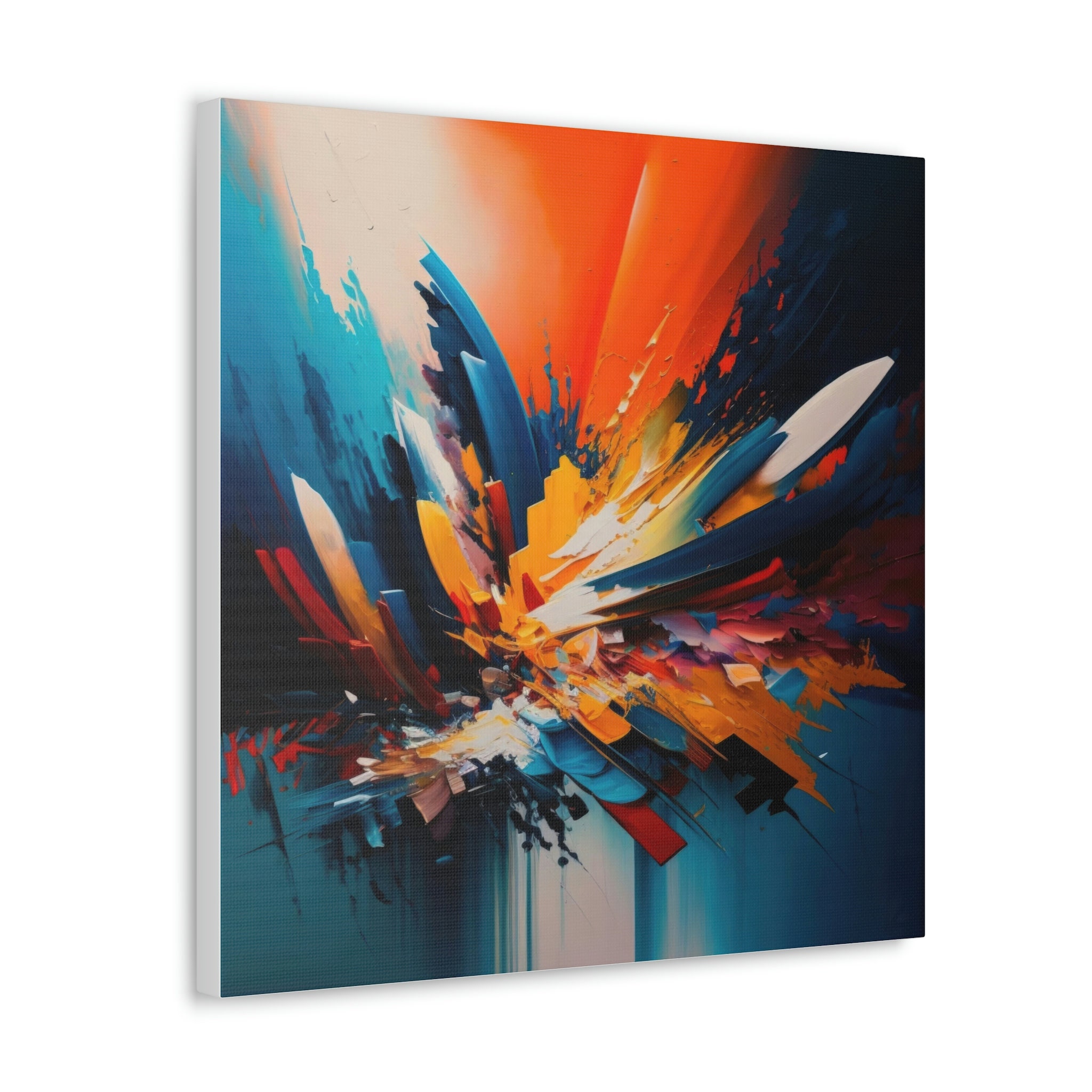 Abstract Splatter Canvas – ClockCanvas