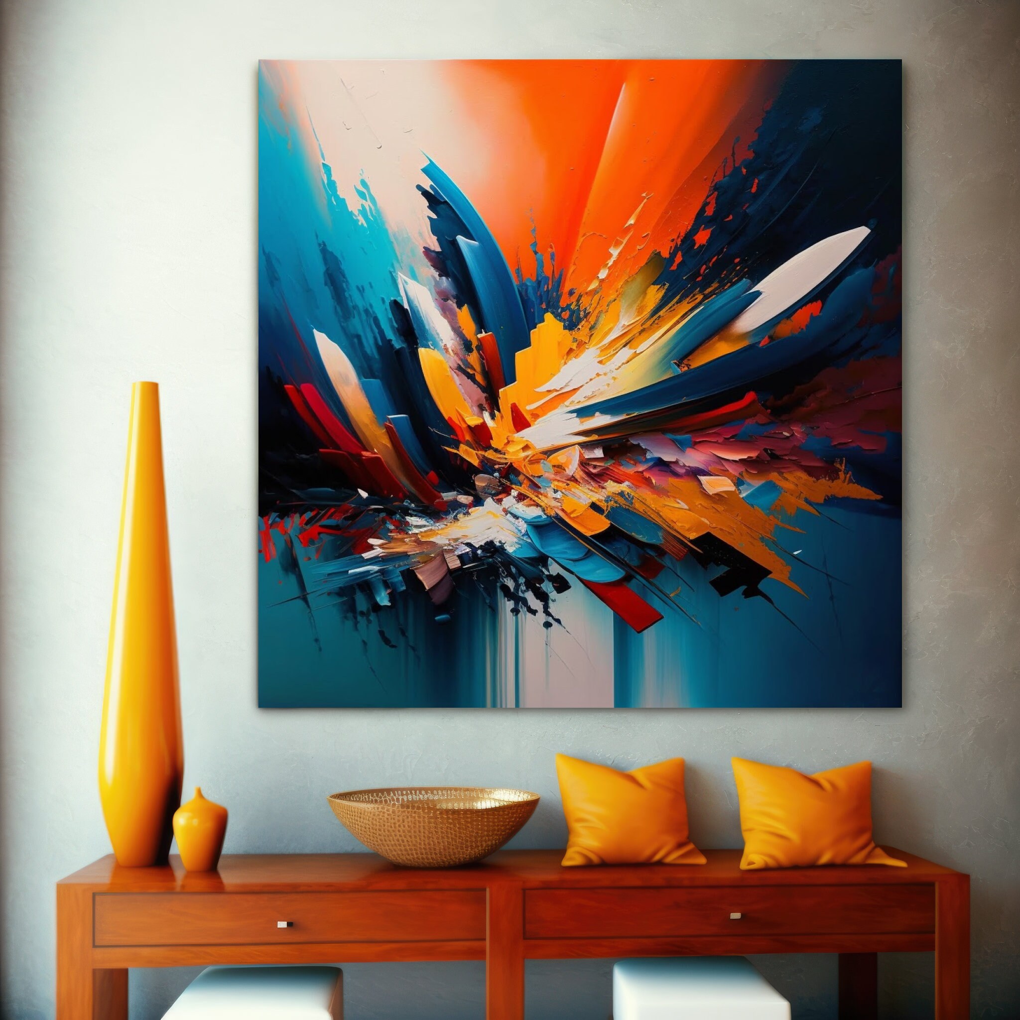 絵画 SKOLOCT/CANVAS/ART/4 Kaleidoscope of Emotions - Stretched Canvas Art - Modern