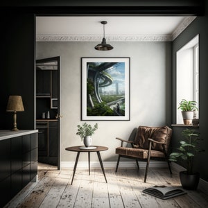 Hope in a Ruined World - Digital Download Art - Post-Apocalyptic Overgrown Urban Landscape - Instant Download Art - DOWNLOAD ONLY