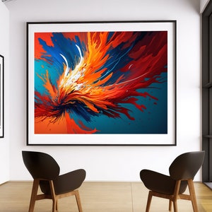 Emotional Symphony - Digital Download Art - Modern Abstract Art - Vivid Hues & Sweeping Strokes - Instant Download Art - DOWNLOAD ONLY